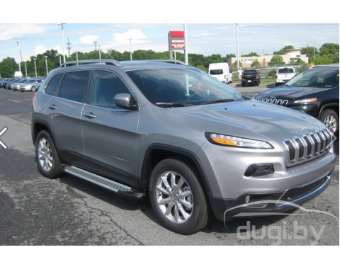 Пороги алюминиевые "Artemis" для Cherokee (2013-...).